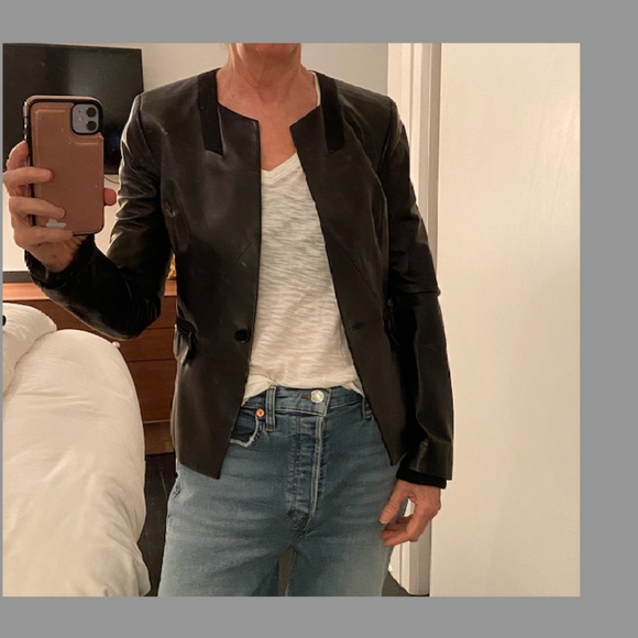 Like new JASON WU lamb Leather Jacket (sz 4) - Picture 2 of 5